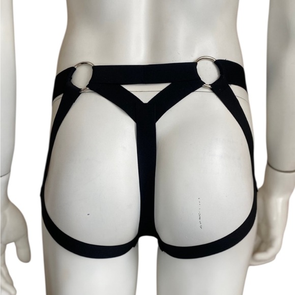 Men's Black Strappy Thong Underwear, medium, NWOT - Picture 2 of 4